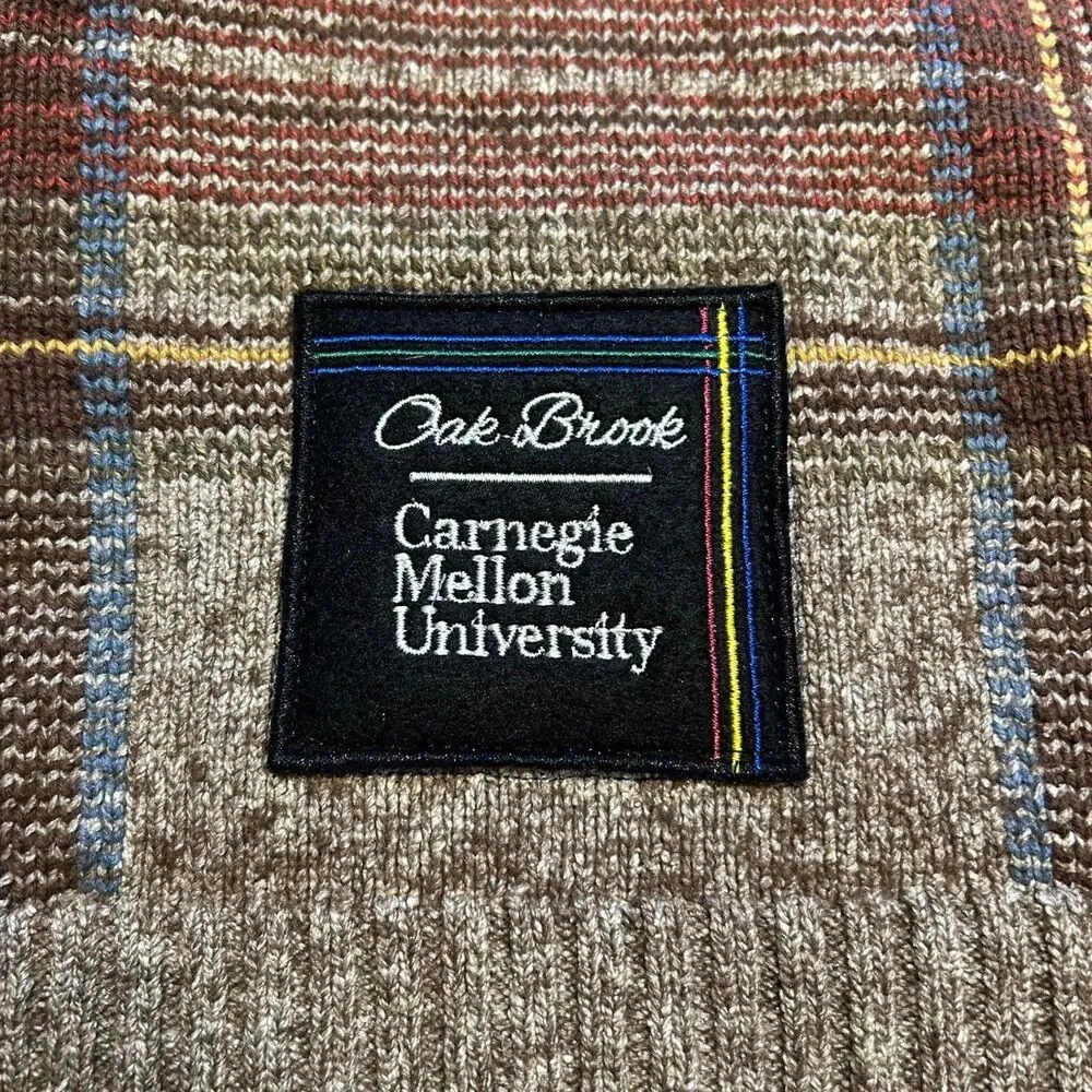 Oak Brook x Carnegie Mellon University Upcycled Tartan Plaid Sweater Size S